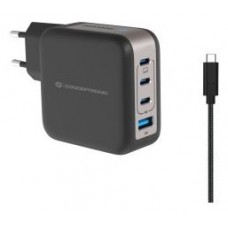 CARGADOR USB-C CONCEPTRONIC 100W 3xUSB-C 1xUSB-A