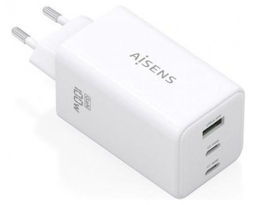 AISENS ASCH-100W3P051-W cargador de dispositivo mÃ³vil Universal Corriente alterna Carga rÃ¡pida Interior