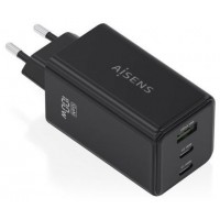 AISENS ASCH-100W3P052-BK cargador de dispositivo mÃ³vil Universal Corriente alterna Carga rÃ¡pida Interior