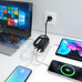 AISENS Cargador Sobremesa GaN 100W, 3x USB-C PD3.0 QC4.0 QC5.0, 1x USB-A QC3.0, Negro
