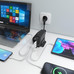 AISENS Cargador Sobremesa GaN 140W, 3x USB-C PD3.1 QC4.0 QC5.0, 1x USB-A QC3.0, Negro
