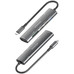 AISENS USB-C Dock 7 en 1, USB-C A, 1x HDMI, 2x USB-A USB2.0, 1x USB-A USB3.0, 1x USB-C PD 100W, 1x SD, 1x MicroSD, Gris, 15cm