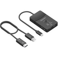AISENS Docking USB-C a HDMI 1080P@60Hz (Inal&Atilde;&iexcl;mbrico) 30M, 1xHDMI 4K60HZ (Cable) 2xUSB-C 1xUSB-A 1xUSB-C PD 100W, Negro