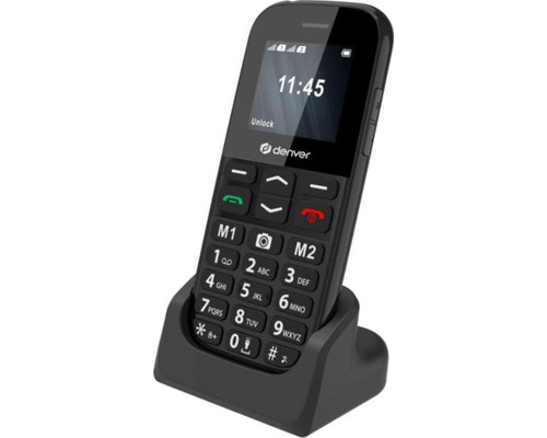 Denver BAS-18800L teléfono móvil 4,5 cm (1.77") Negro Teléfono para personas mayores Denver BAS-18800L teléfono móvil 4,5 cm (1.77") Negro Teléfono para personas mayores