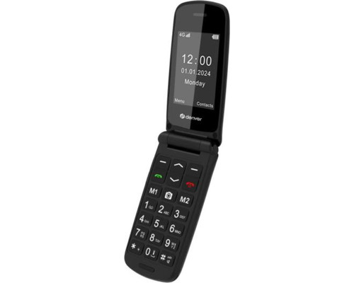 Denver BAS-24800L teléfono móvil 6,1 cm (2.4") Negro Teléfono para personas mayores Denver BAS-24800L teléfono móvil 6,1 cm (2.4") Negro Teléfono para personas mayores