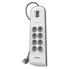Belkin BSV804VF2M limitador de tensiÃ³n Blanco 8 salidas AC 2 m