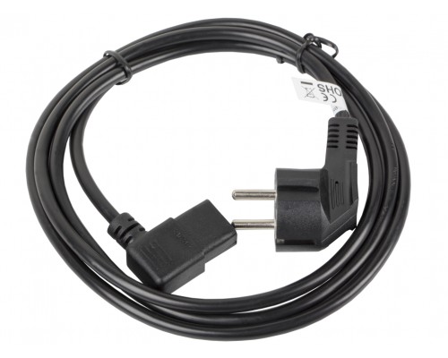 Lanberg CA-C13C-12CC-0030-BK cable de transmisi&Atilde;&sup3;n Negro 3 m CEE7/7 IEC 320