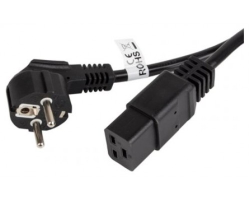 Lanberg CA-C19C-10CC-0018-BK cable de transmisi&Atilde;&sup3;n Negro 1,8 m CEE7/7 C19 acoplador