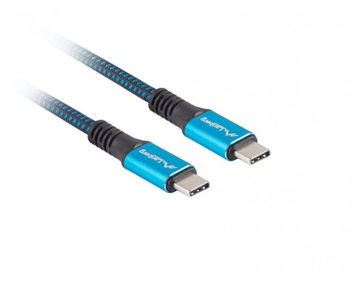Lanberg CA-CMCM-45CU-0012-BK cable USB 0,12 m USB4 Gen 2x2 USB C Negro, Azul