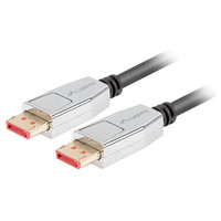 Lanberg CA-DPDP-20CU-0010-BK cable DisplayPort 1 m Negro, Plata