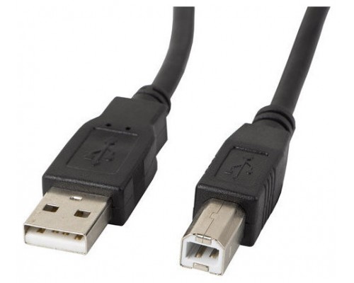 Lanberg CA-USBA-10CC-0005-BK cable USB USB 2.0 0,5 m USB B Negro