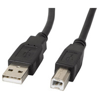 Lanberg CA-USBA-11CC-0005-BK cable USB USB 2.0 0,5 m USB B Negro