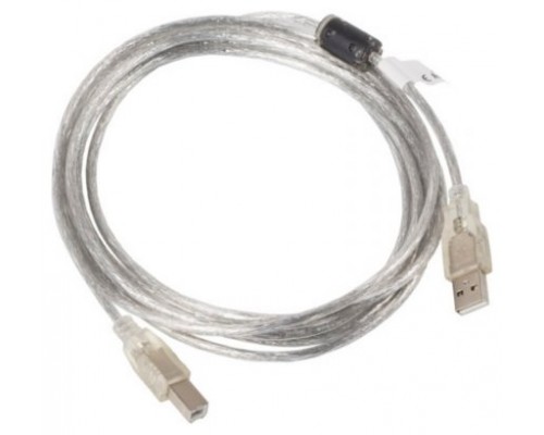 Lanberg CA-USBA-12CC-0030-TR cable USB USB 2.0 3 m USB B Transparente