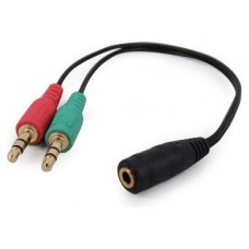 Gembird CCA-418 cable de audio 0,2 m 3,5mm 2 x 3.5mm Negro, Verde, Rojo