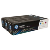 HP 126A 3-pack Cyan/Magenta/Yellow Original LaserJet Toner Cartridges cartucho de tÃ³ner 3 pieza(s) Cian, Magenta, Amarillo
