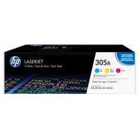 HP 305A 3-pack Cyan/Magenta/Yellow Original LaserJet Toner Cartridges cartucho de tÃ³ner 3 pieza(s) Cian, Magenta, Amarillo