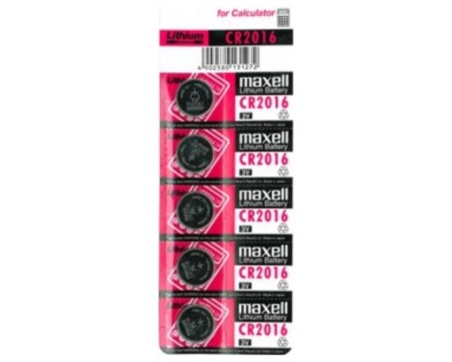 PILAS CR2016 MAXELL CR2016-B5 GD 3V BLISTER 5 UNIDAD