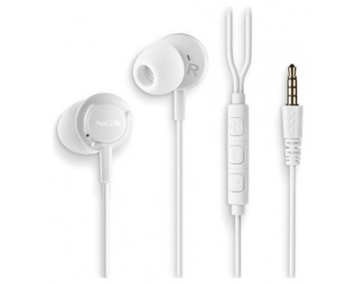 NGS Auricular CROSSDRIFT Blanco cable JACK 3.5 Mm