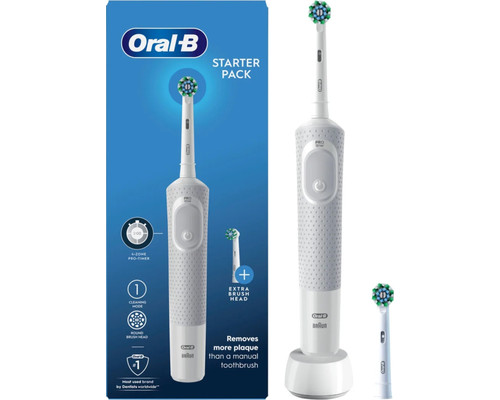 Braun Oral-B Vitality 100 Starter Pack Adulto Cepillo dental oscilante Blanco, Gris Braun Oral-B Vitality 100 Starter Pack Adulto Cepillo dental oscilante Blanco, Gris