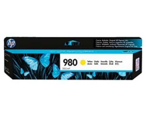 HP 980 Yellow Original Ink Cartridge cartucho de tinta 1 pieza(s) Rendimiento estÃ¡ndar