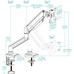 TooQ DB1334TNR-W soporte para monitor 86,4 cm (34") Escritorio Blanco
