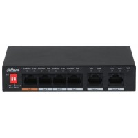 Switch dahua dh - pfs3006 - 4et - 60 poe 6 puertos