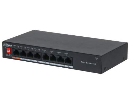 Switch dahua dh - pfs3008 - 8et - 60 poe 8 puertos