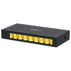Dahua Technology Access DH-PFS3008-8GT switch No administrado L2 Gigabit Ethernet (10/100/1000) Negro