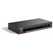 Dahua Technology PoE SG1010P No administrado Gigabit Ethernet (10/100/1000) EnergÃ­a sobre Ethernet (PoE) Negro