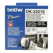 Brother DK-22210 cinta para impresora de etiquetas Negro sobre blanco