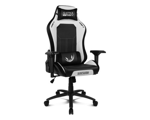 DRIFT DR250RUW silla para videojuegos Butaca para jugar Asiento acolchado Negro, Blanco