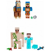 Pack 2 figuras mattel minecraft surtido