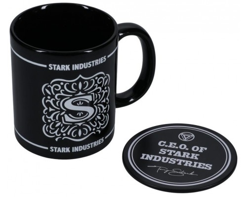 Taza + posavaso paladone stark industries