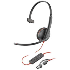 Auriculares poly monoaurales blackwire 3210 usb - c