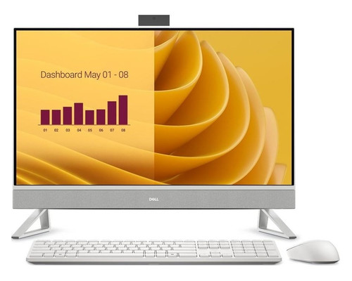 DELL EC27250 Intel Core 7 150U 68,6 cm (27") 1920 x 1080 Pixeles PC todo en uno 16 GB DDR5-SDRAM 512 GB SSD Windows 11 Pro Wi-Fi 6E (802.11ax) Blanco
