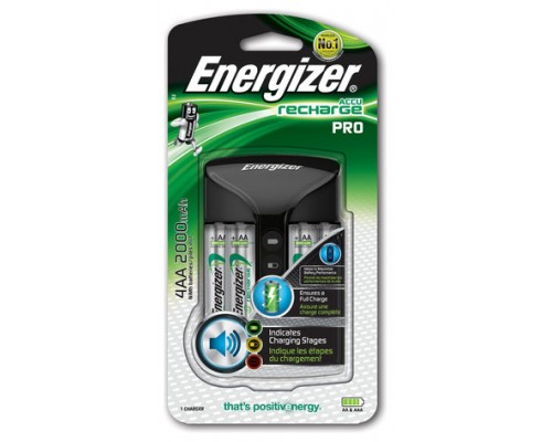 CARGADOR PILAS RECARGABLES ENERGIZER PRO INCLUYE 4xAA