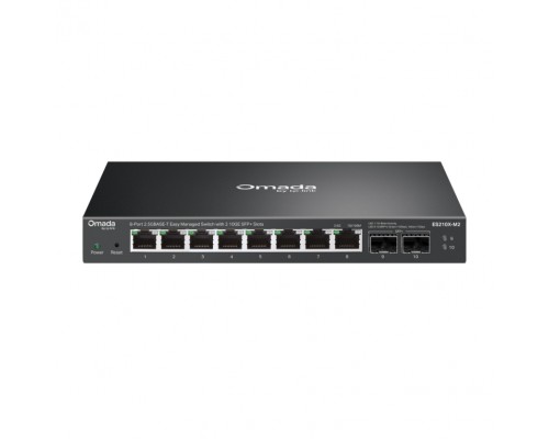 TP-Link ES210X-M2 switch Gestionado 2.5G Ethernet (100/1000/2500) Montaje en pared/escritorio Negro