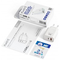 EWENT EW1318 Cargador r&aacute;pido USB-C PD 20W USB-A QC