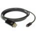 Ewent EW9826 adaptador de cable de vÃ­deo 2 m USB Tipo C DisplayPort Negro