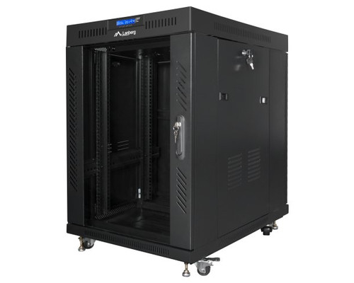 Lanberg FF01-6815-12BL armario rack 15U Rack o bastidor independiente Negro