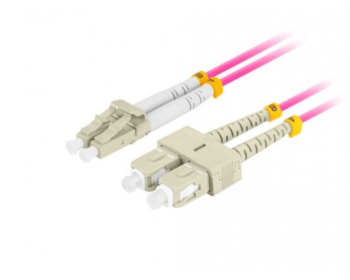 Lanberg FO-LUSU-MD41-0010-VT Cable de fibra Ã³ptica e InfiniBand 1 m LC SC LC/SC Violeta