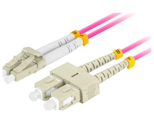 Lanberg FO-LUSU-MD41-0020-VT Cable de fibra &Atilde;&sup3;ptica e InfiniBand 2 m 2x LC 2x SC LC/SC Rosa