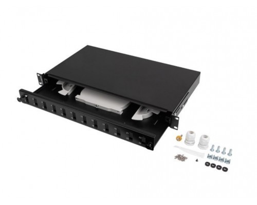 Lanberg FOP1-12SD-LQB panel de parcheo 1U