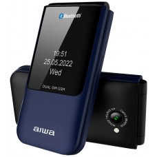 MOVIL SENIOR FP-24BL BLUE AIWA DISENO FLIP DUALSIM