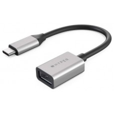 HYPER HD425D-GL cable USB 0,0176 m USB 3.2 Gen 2 (3.1 Gen 2) USB C USB A Negro, Plata
