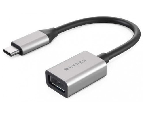 HYPER HD425D-GL cable USB 0,0176 m USB 3.2 Gen 2 (3.1 Gen 2) USB C USB A Negro, Plata