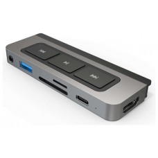 HYPER HD449 base para portÃ¡til y replicador de puertos Gris