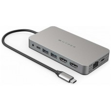 HYPER HDM1H base para portÃ¡til y replicador de puertos USB 3.2 Gen 1 (3.1 Gen 1) Type-C Acero inoxidable