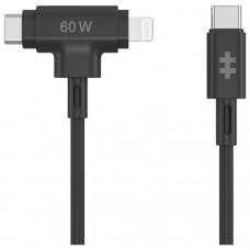 HYPER HyperJuice cable USB USB 2.0 1,5 m USB C USB C/Lightning Negro