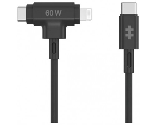 HYPER HyperJuice cable USB USB 2.0 1,5 m USB C USB C/Lightning Negro
